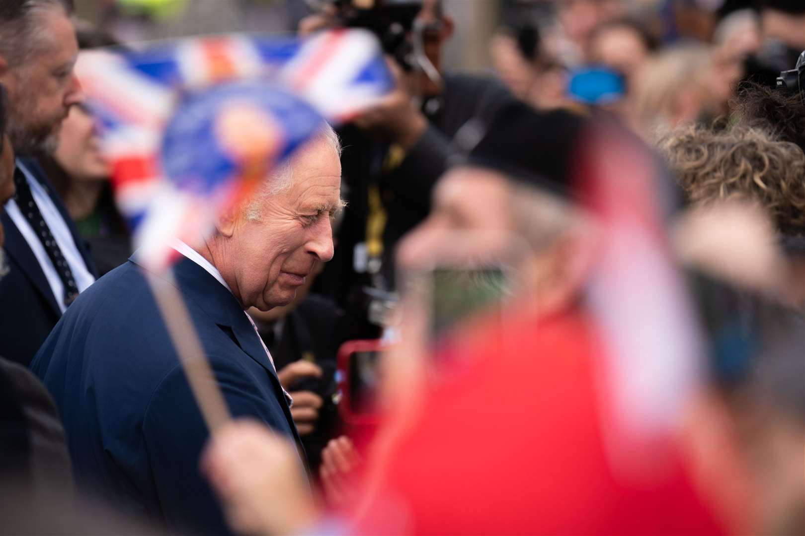 The King thanked people who had come to London for the coronation (James Manning/PA)