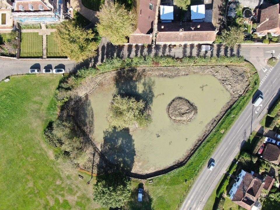 It is now being left and refilled with rainwater. Picture: Brenchley and Matfield Parish Council