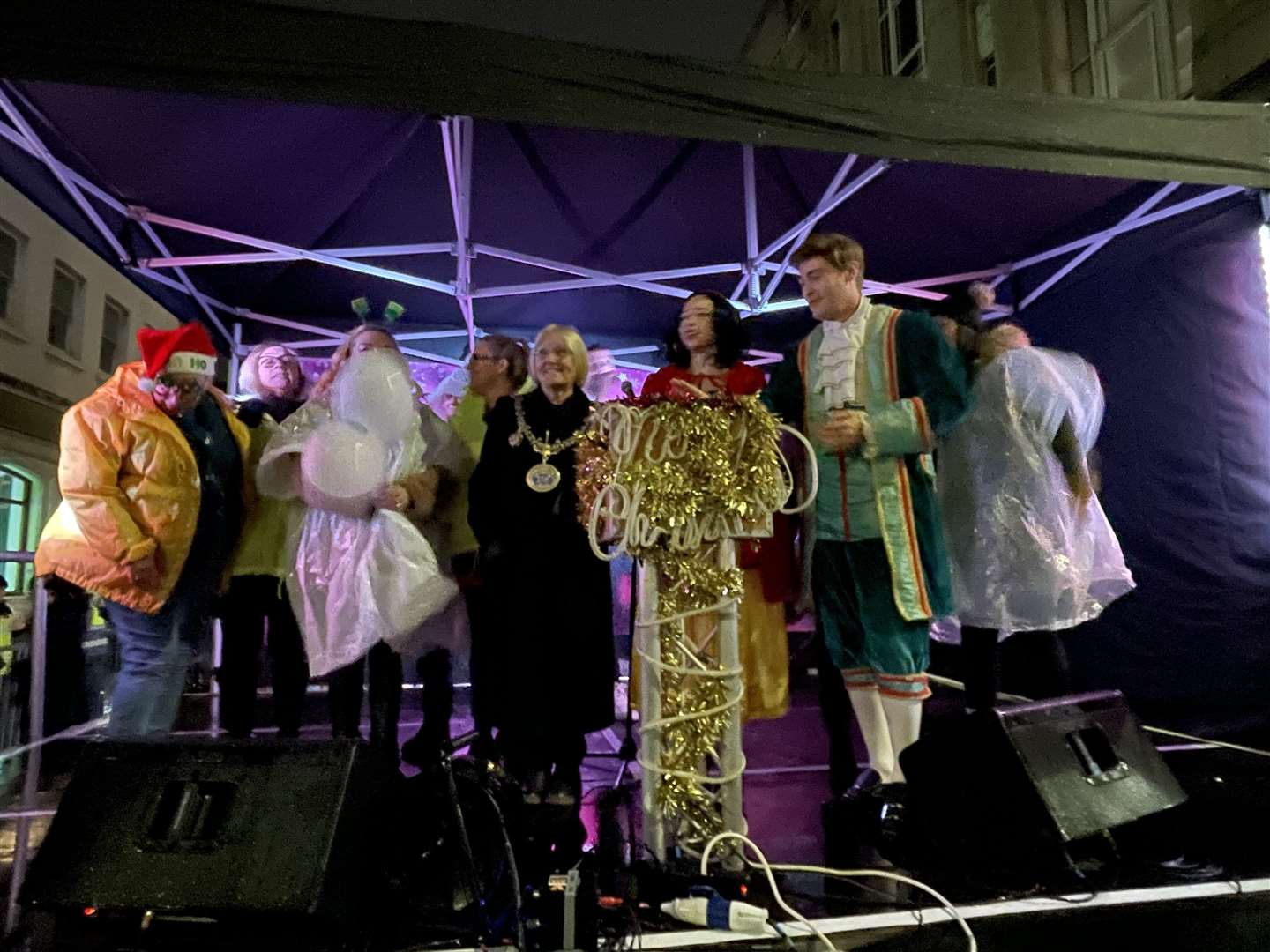 Chatham christmas lights switched on with kmfm and Specsavers