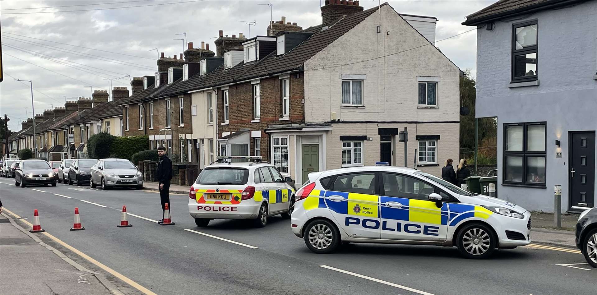 Police have closed Tonbridge Road between Cherry Orchard Way and Queen's Road