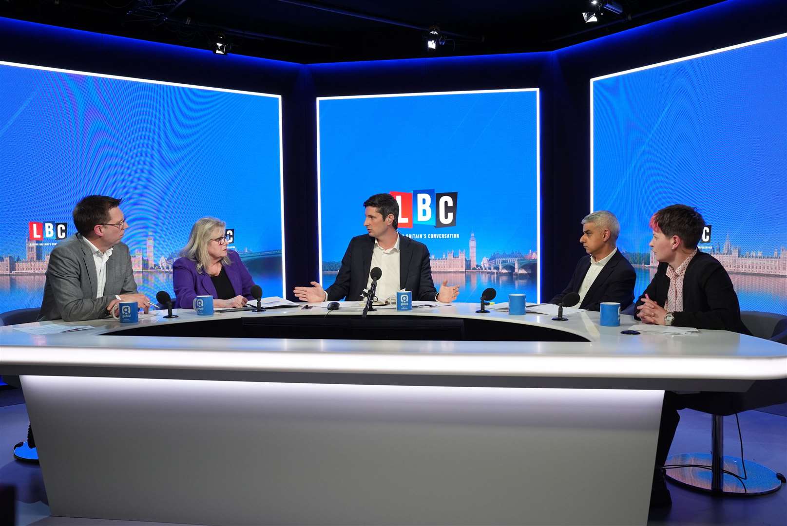 London mayoral candidates during the LBC London Mayoral Debate (LBC/PA)