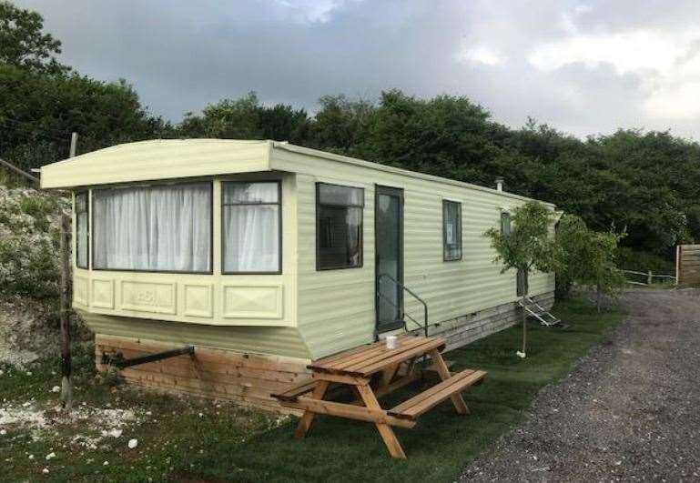 An example of the twenty caravans proposed to be pitched up