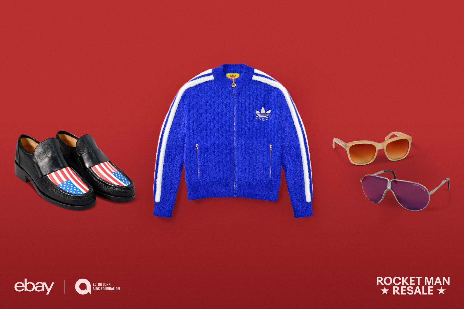 Elton John is selling shoes, jackets and sunglasses (eBay/PA)