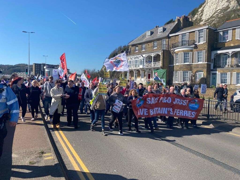 RMT bosses and MP Natalie Elphicke are leading the protests