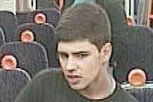 The two robbers, above, were caught on the train's CCTV