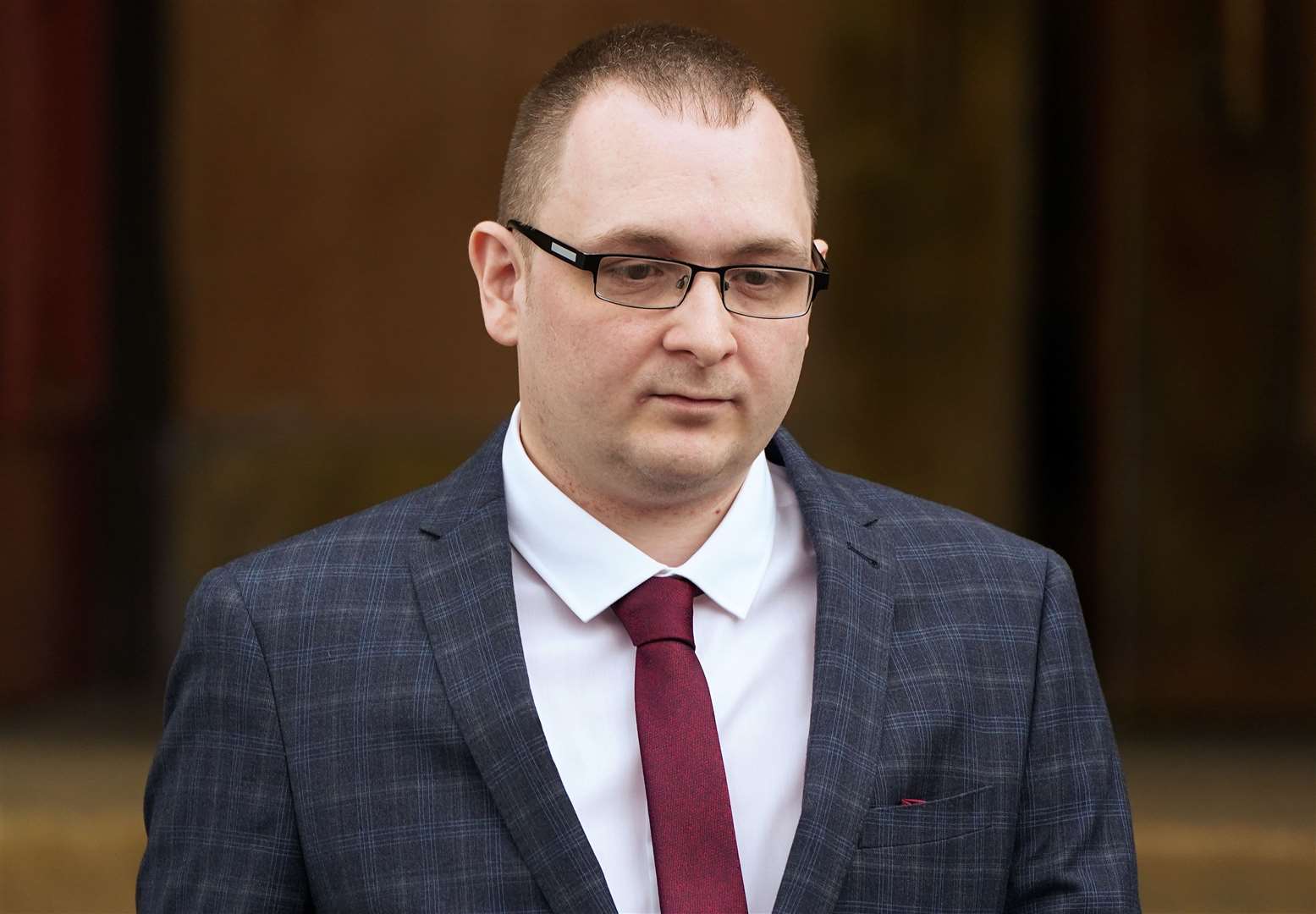 Witness Christopher O’Malley leaving Paisley Sheriff Court after giving evidence at the fatal accident inquiry into the Cameron House Hotel fire (Andrew Milligan/PA)