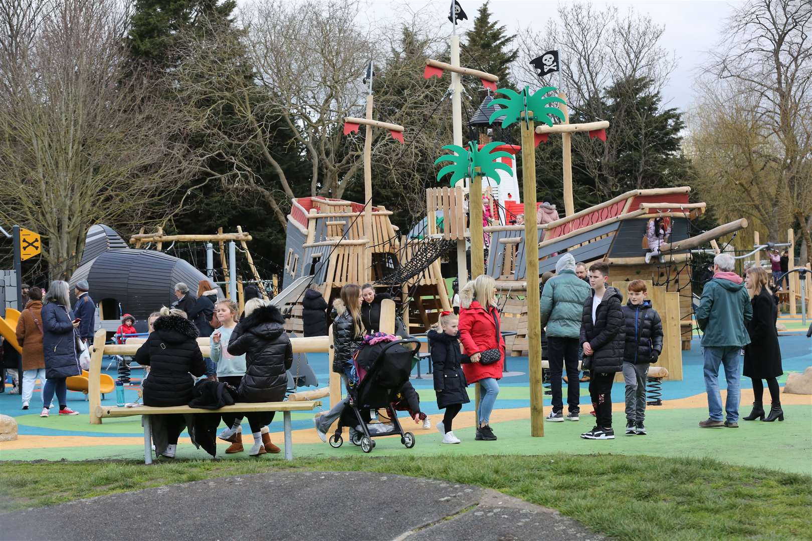 Winners of the council's colouring competition were invited to a sneak preview of the park. Picture: Andy Barnes Photography