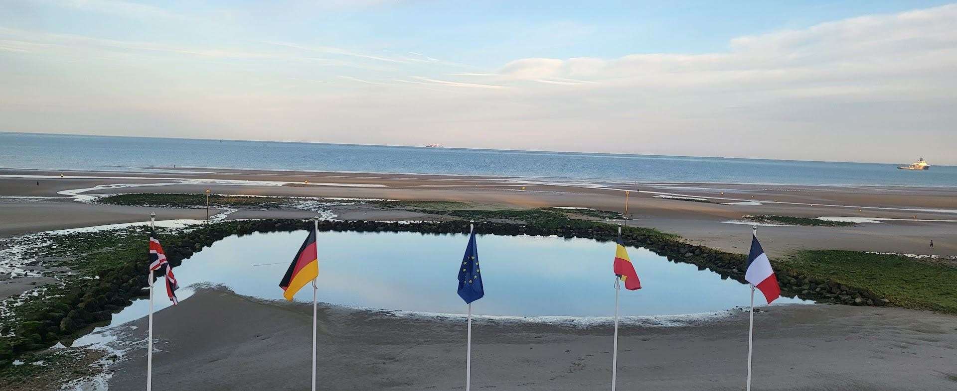 A typical view over The Channel from a room at Hotel Atlantic in Wimereux