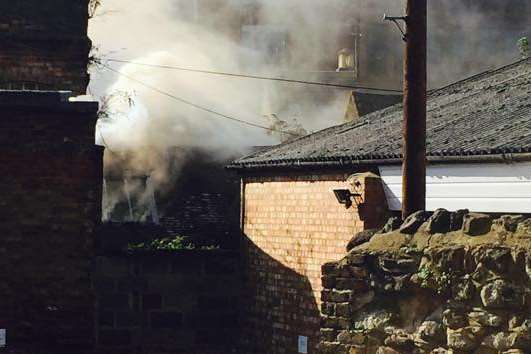 Smoke from the fire in Brewer Street, Maidstone