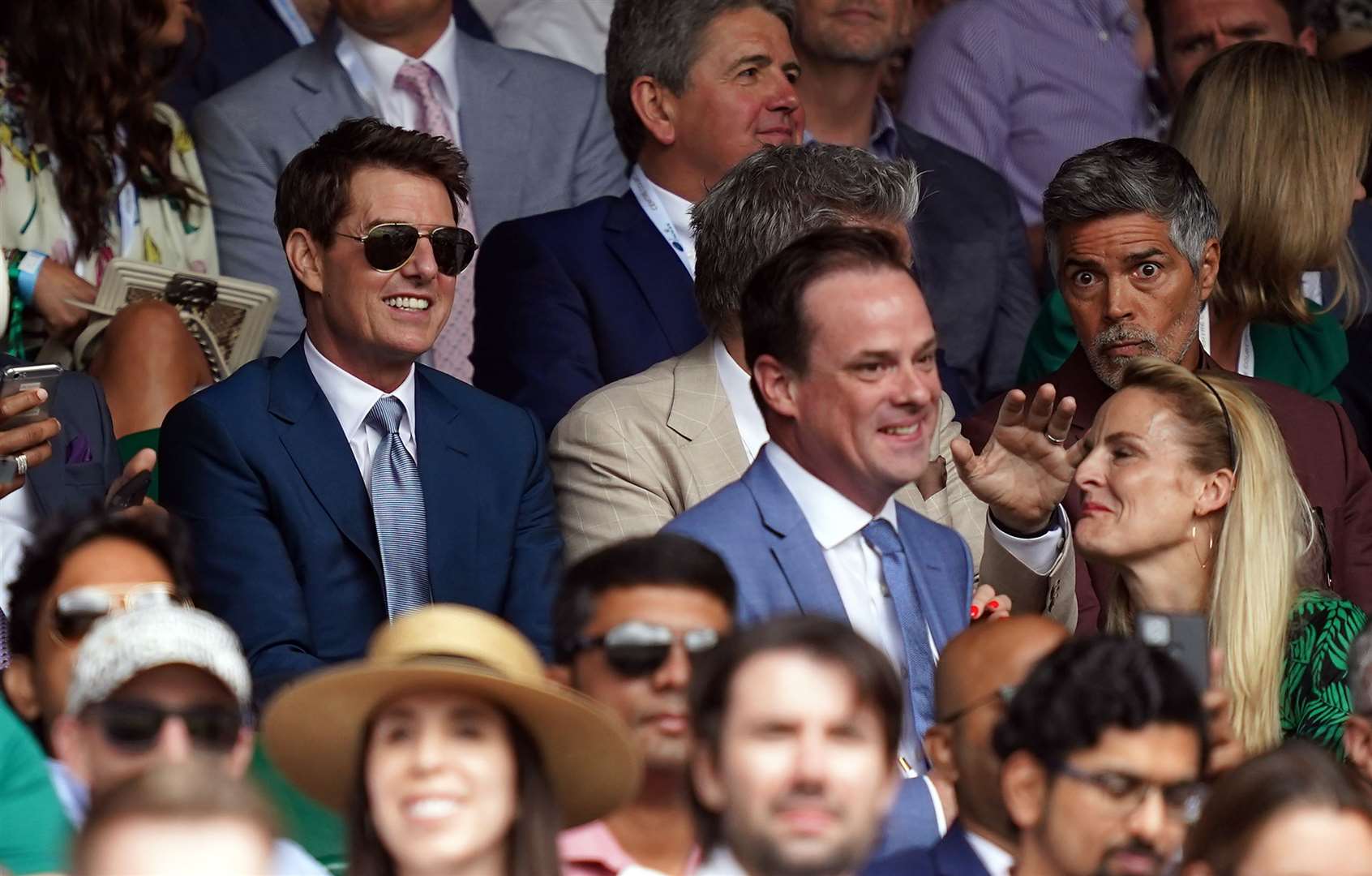 Tom Cruise returned to the Wimbledon stands for the men’ singles final (John Walton/PA)