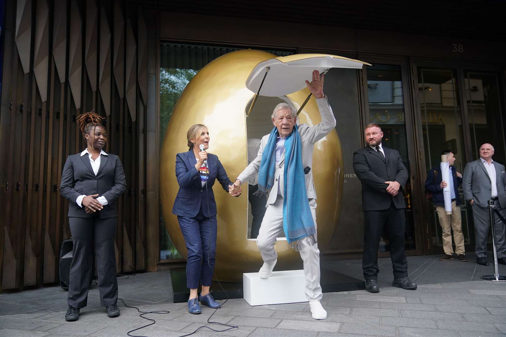 Sir Ian McKellen helped launch the show outside the Londoner Hotel in Leicester Square (Yui Mok/PA)