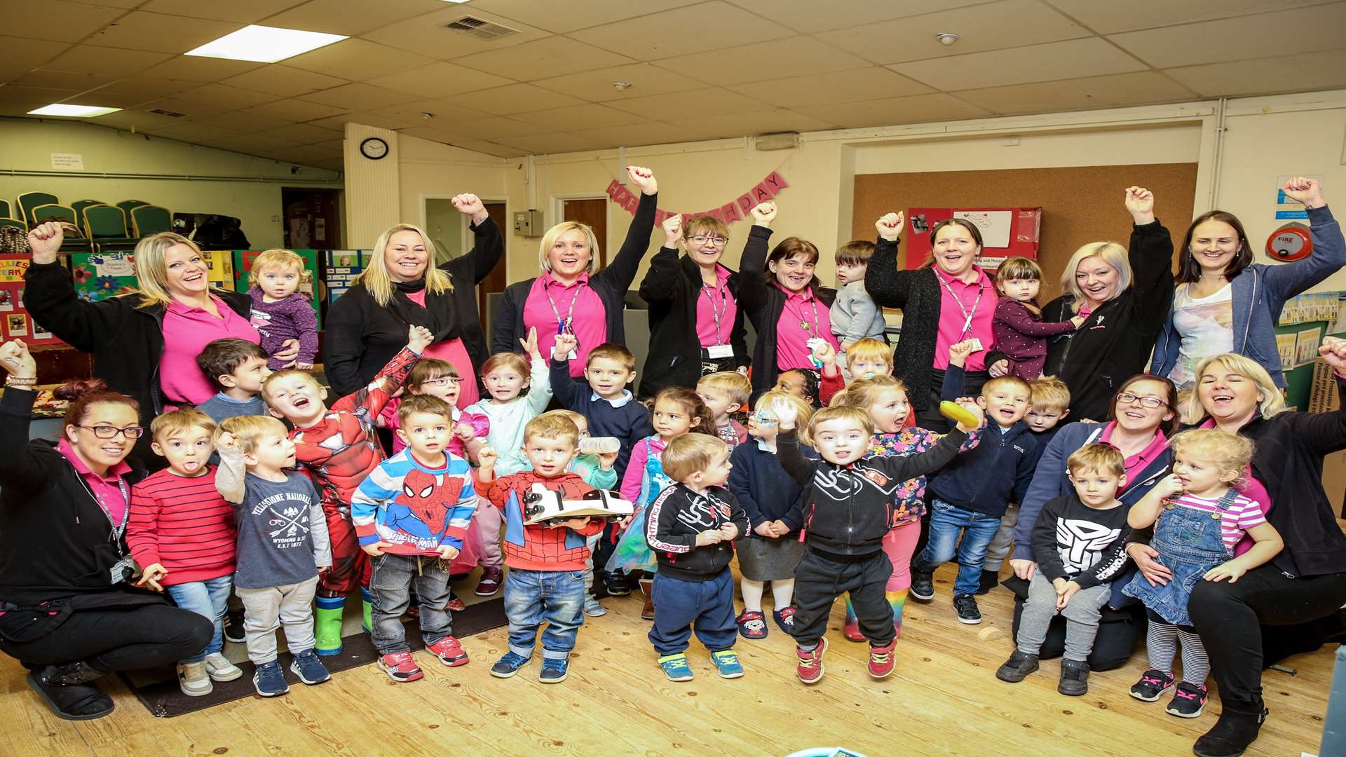 Tinkerbells children and staff celebrate the nursery's outstanding Ofsted report