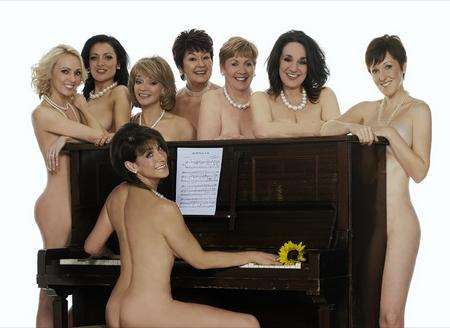 The cast of Calendar Girls, from left, Camilla Dallerup, Kathryn Rooney, Deena Payne, Sue Holderness, Ruth Madoc, Helen Fraser, Lesley Joseph, Kacey Ainsworth