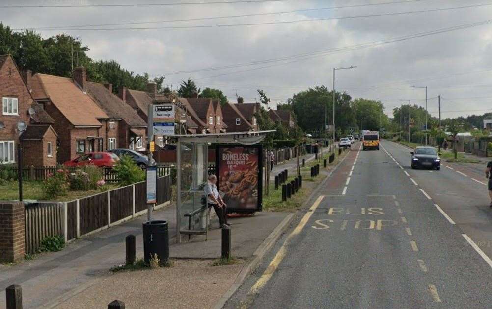 The bus stop in Sturry Road, Canterbury. Picture: Google