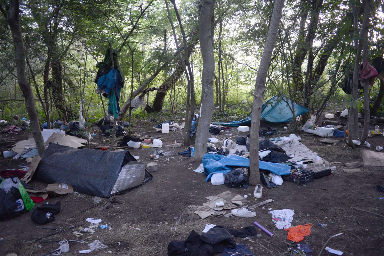 A recent police eviction of migrants in Calais (@imagesbymattpayne/PA)