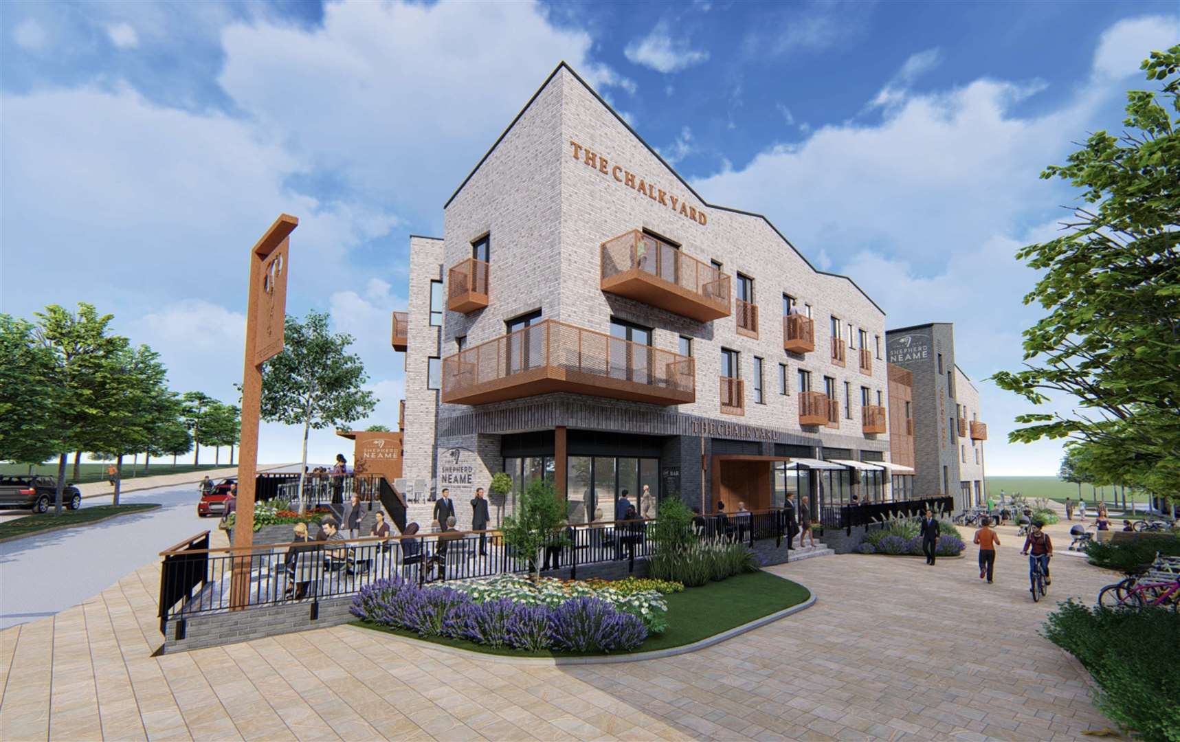 The Shepherd Neame pub and hotel will be the development's second. Picture: Ebbsfleet Development Company