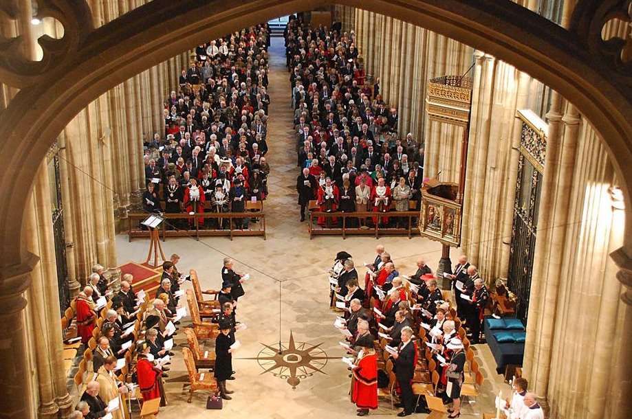 Hundreds attended the service. Picture: Barry Duffield