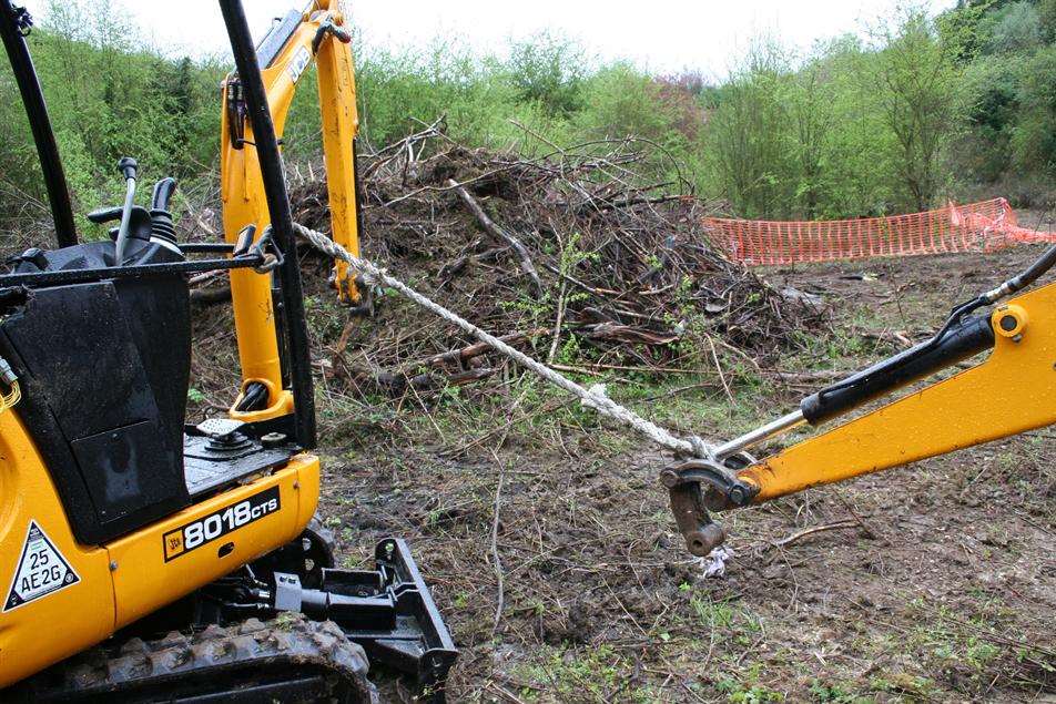 Vandals stole and damaged a range of expensive and dangerous JCB machinery