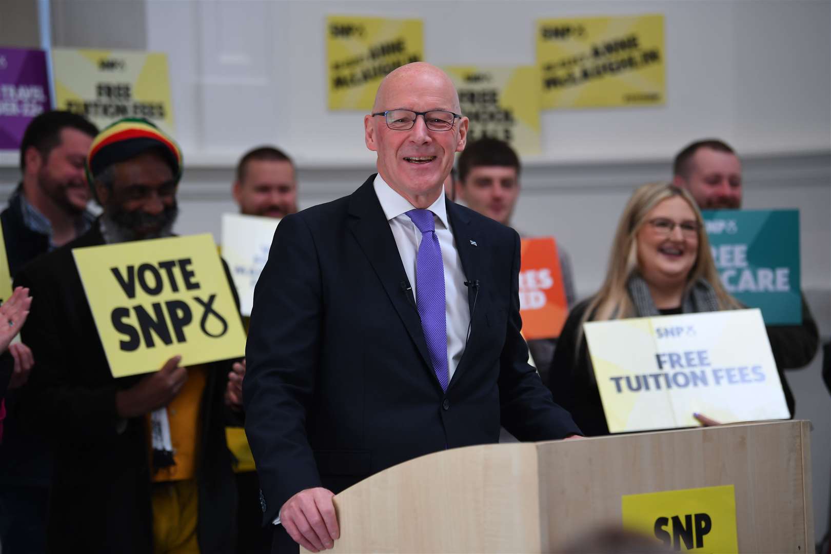 John Swinney was speaking as he addressed SNP activists in Glasgow on Friday (Andy Buchanan/PA)