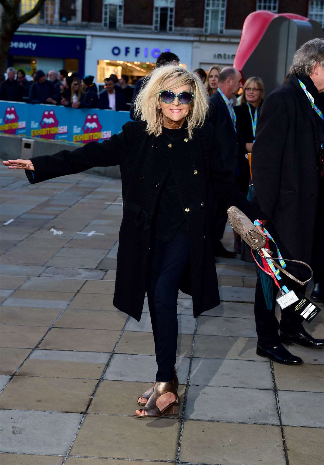 Annie arriving for the opening night gala for Exhibitionism: The Rolling Stones exhibition (Ian West/PA)