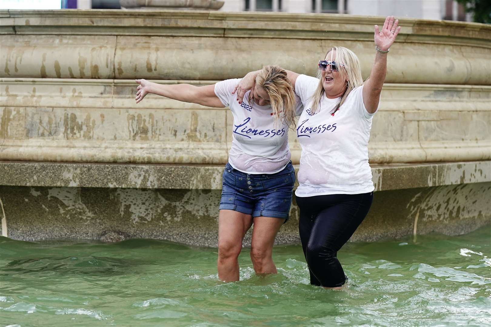 Celebrations in Trafalgar Square (Aaron Chown/PA)