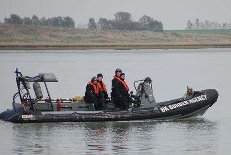 The UK Border Agency arrived to check out reports of a suspicious fishing trip