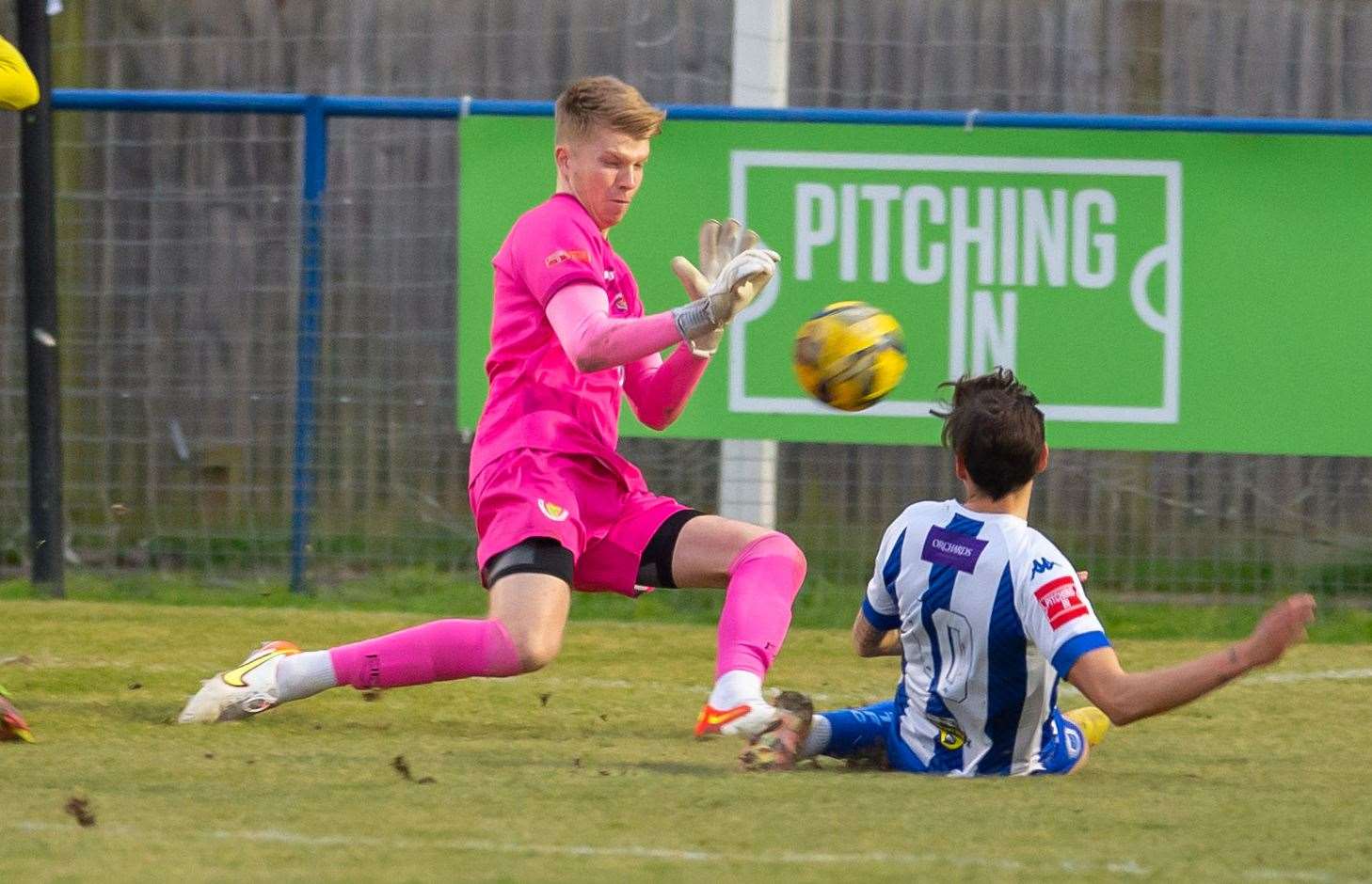 Ashford United goalkeeper Jacob Russell. Picture: Ian Scammell