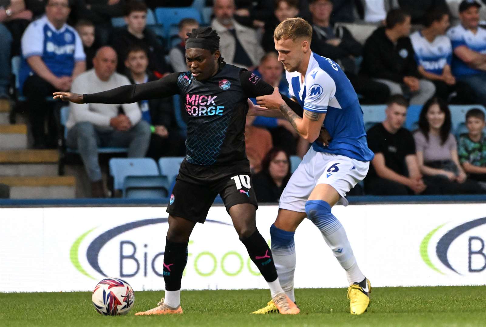 Ethan Coleman in midweek EFL Trophy action – his first appearance of the season Picture: Barry Goodwin