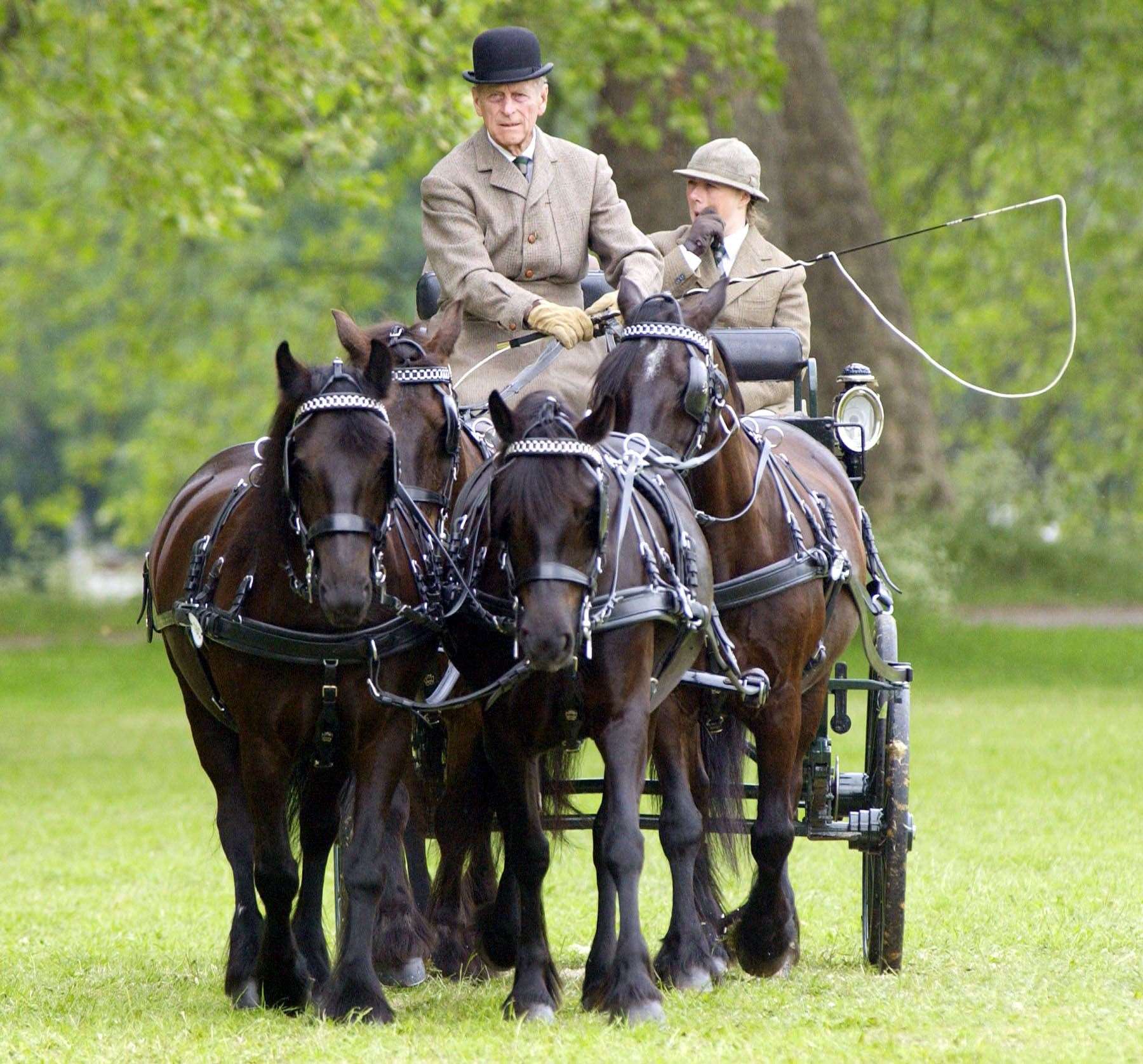 The Duke of Edinburgh carriage driving (Fiona Hanson/PA)