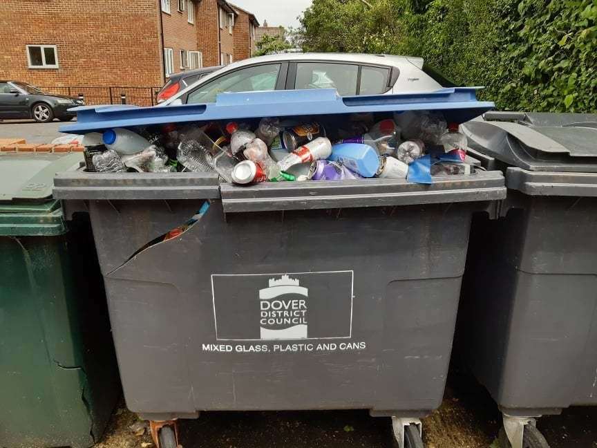 Although there is nothing obvious contaminating the recycling bin, the refuse collectors will not take it away