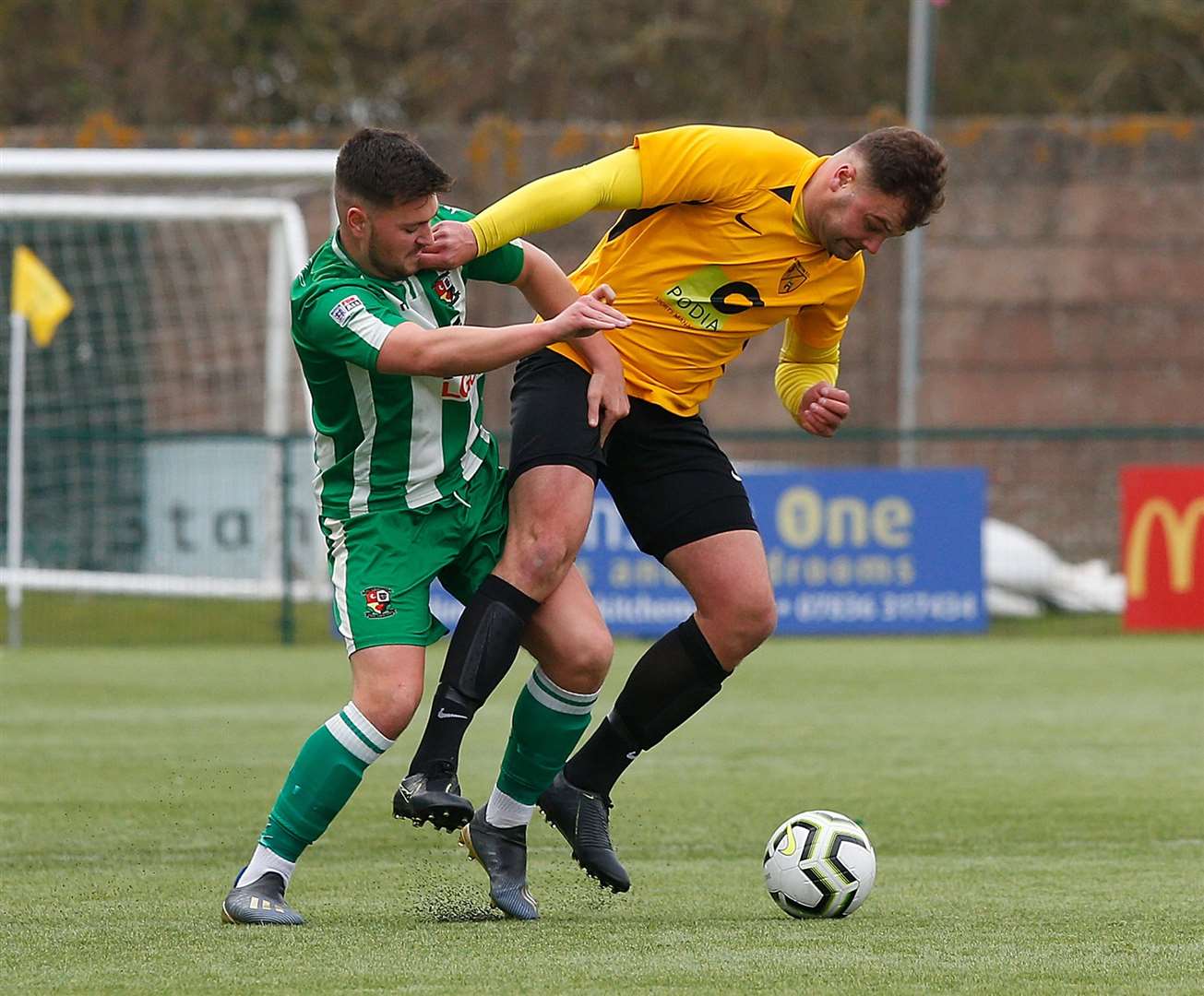 Kennington striker Gary Lockyer, right Picture: Andy Jones