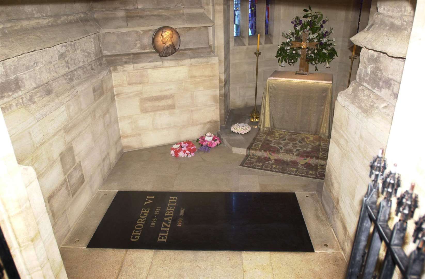 The old stone at George VI Memorial Chapel in St George’s Chapel, Windsor (Tim Ockenden/PA)