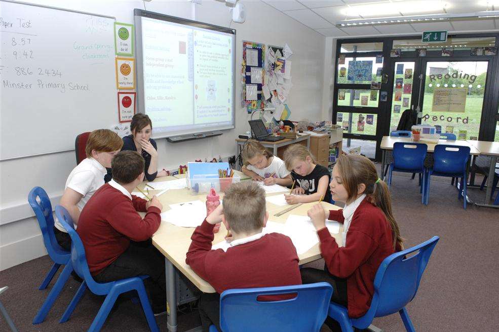 One of the new classrooms at West Minster Primary School, Sheerness.