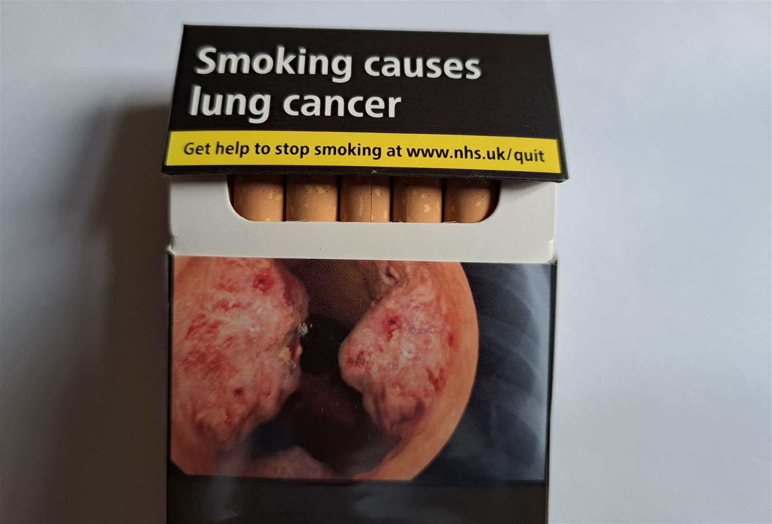 Explicit warnings on today's cigarette packets