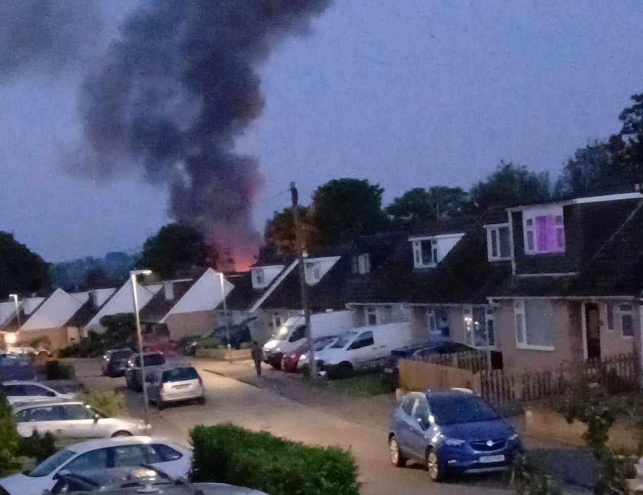 Police are investigating a suspected arson attack at the Rose Hill site in Ash, near Sandwich