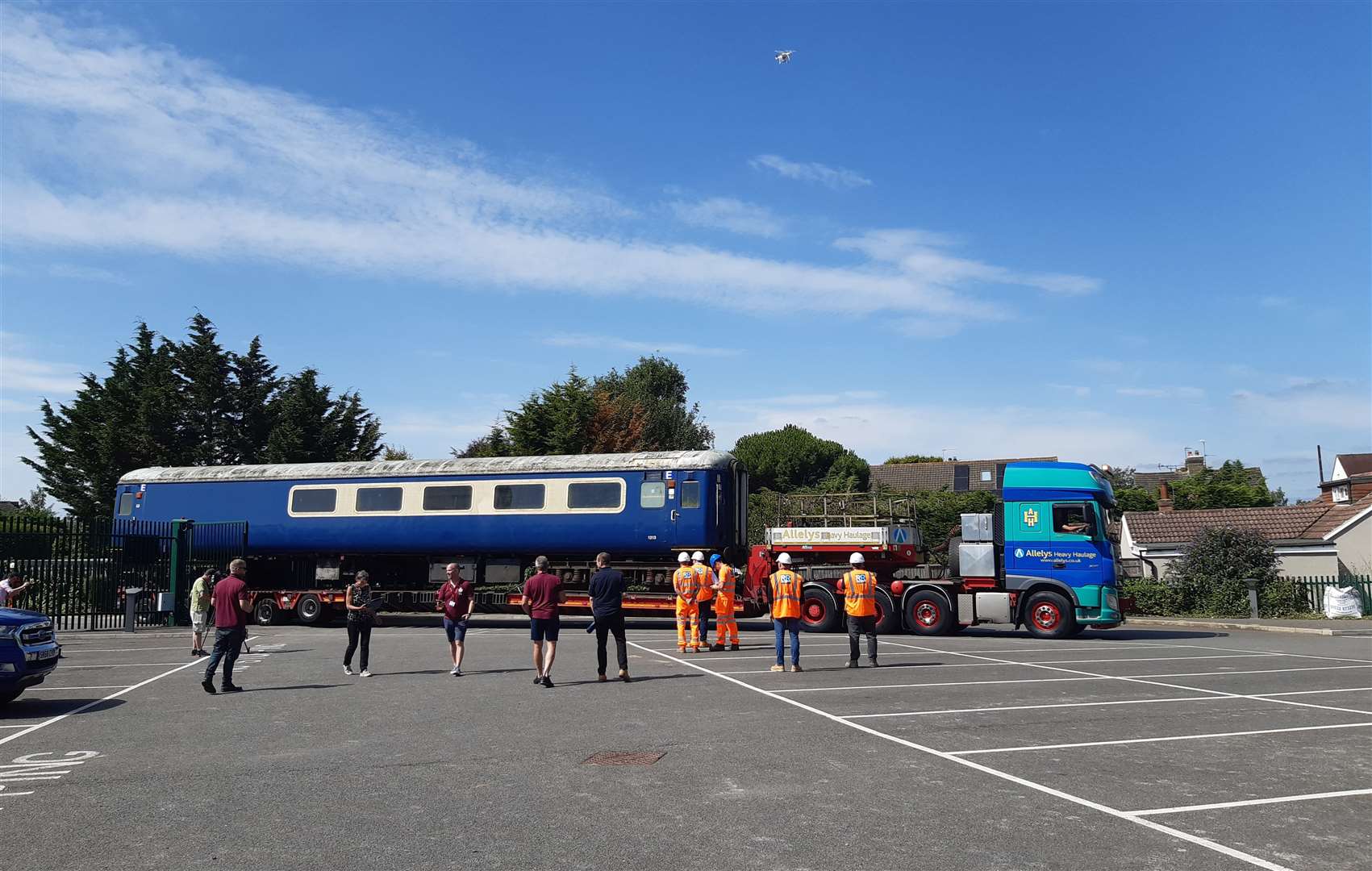 The 25-tonne train was transported and craned into place at the school in August last year
