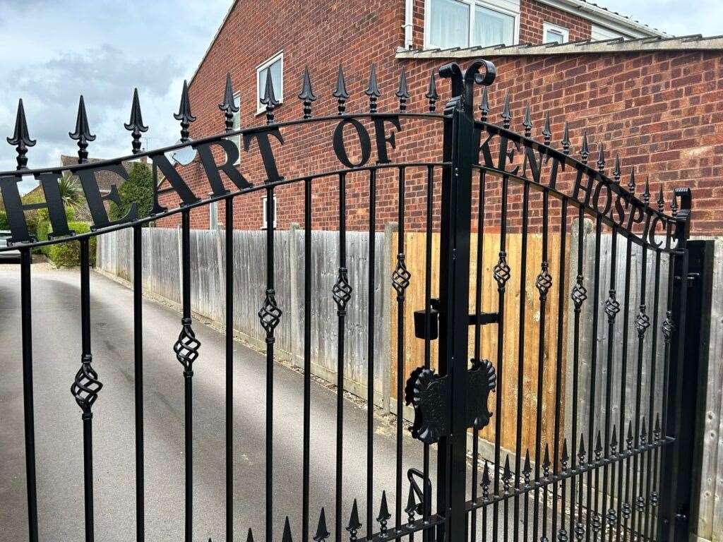 A brand new gate has been installed by company, GKW Wrought Iron. Picture: Heart of Kent Hospice