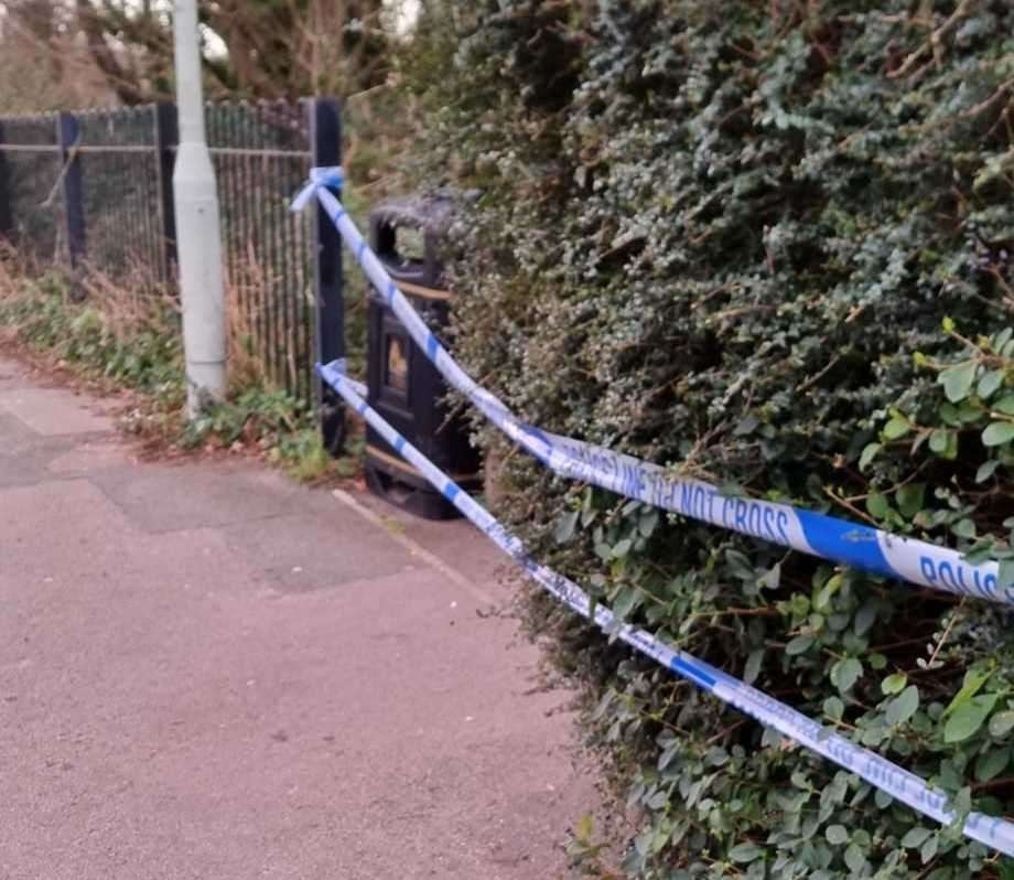 Police cordoned off the Canterbury path following the attack. Picture: Dan Giff