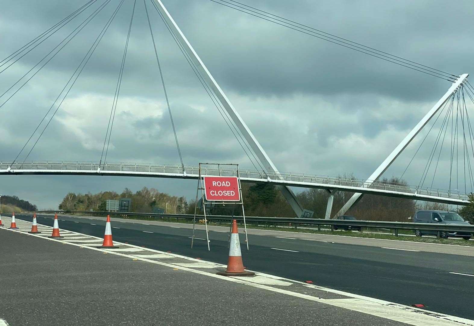 The M20 is closed at Junction 9. Picture: Barry Goodwin