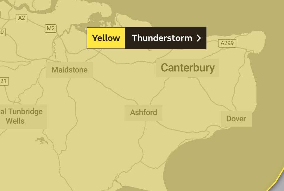 Temperatures will remain high despite the potential thunderstorms