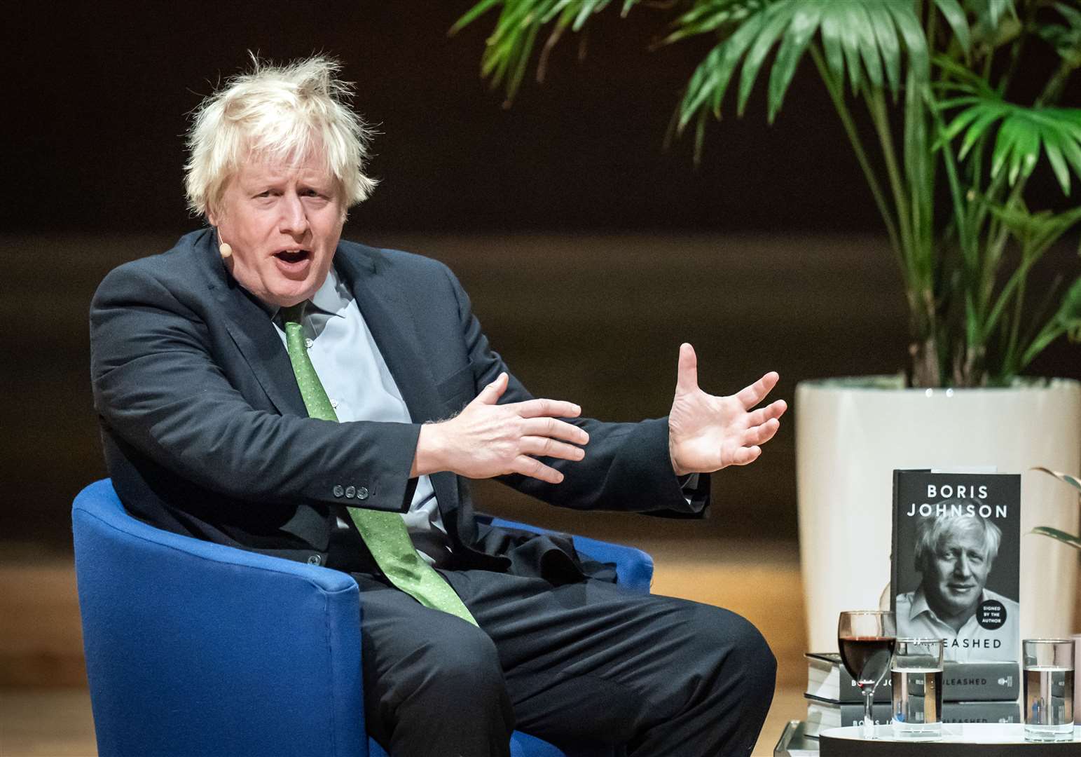 Boris Johnson at the Bridgewater Hall in Manchester (PA)