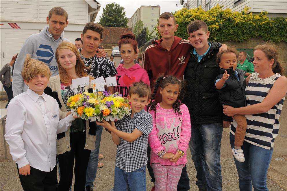 Carl Payne, Jake Cornish, Weronika Medlewska, Lewis Rossiter, Bret, Toni Berry with baby Seb, Rhyley, Kayleigh, and Ryder.