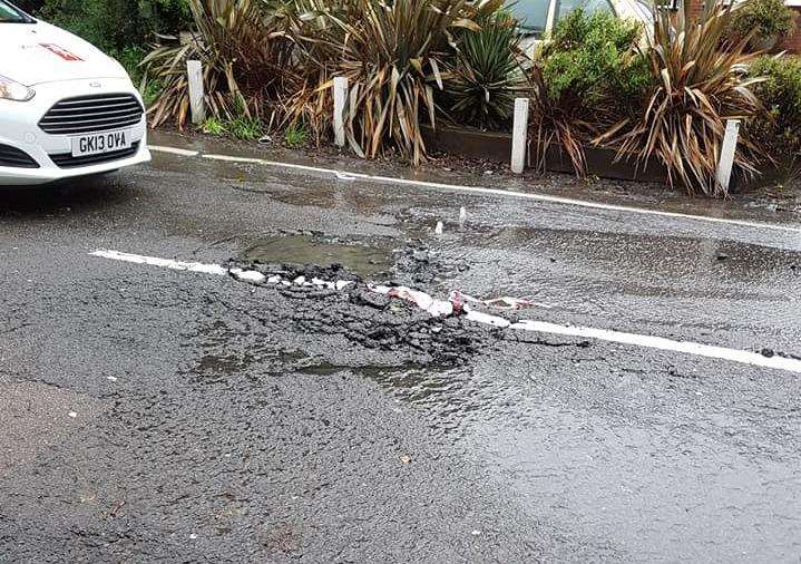 Emergency roadworks are being carried out. Picture: Chloe Francis. (1674997)