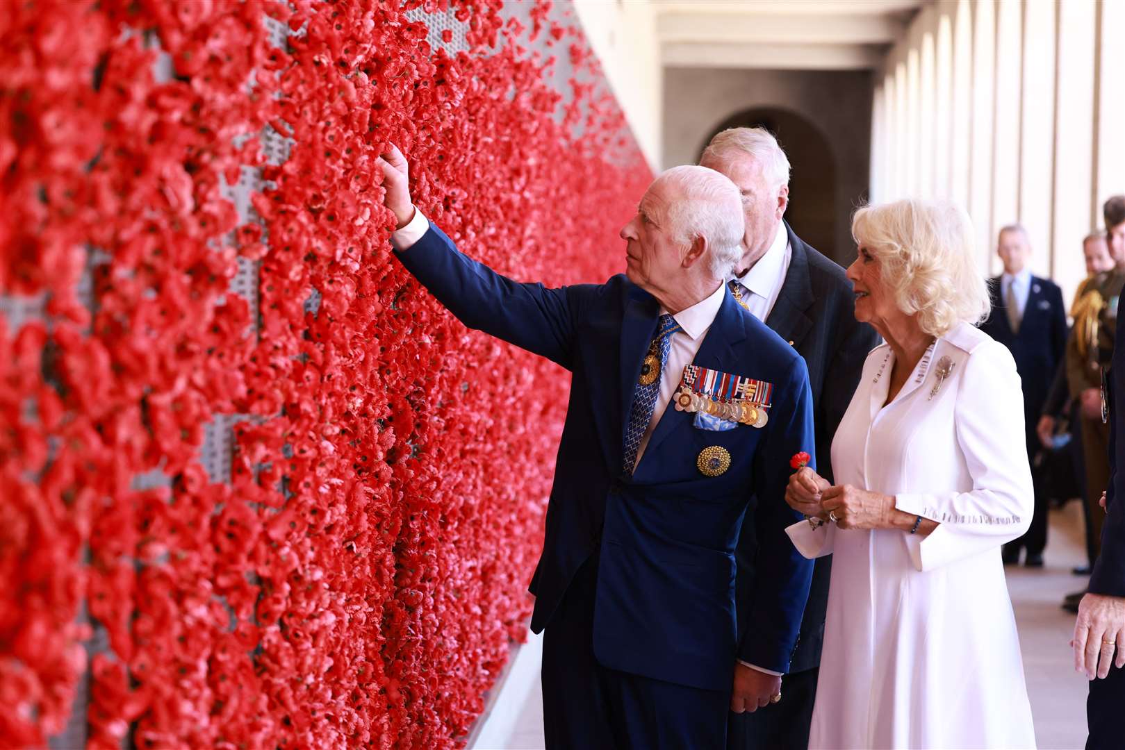 Before the intervention of Senator Thorpe the King and Queen had paid their respects at the Australian War Memorial (Ian Vogler/The Daily Mirror/PA)