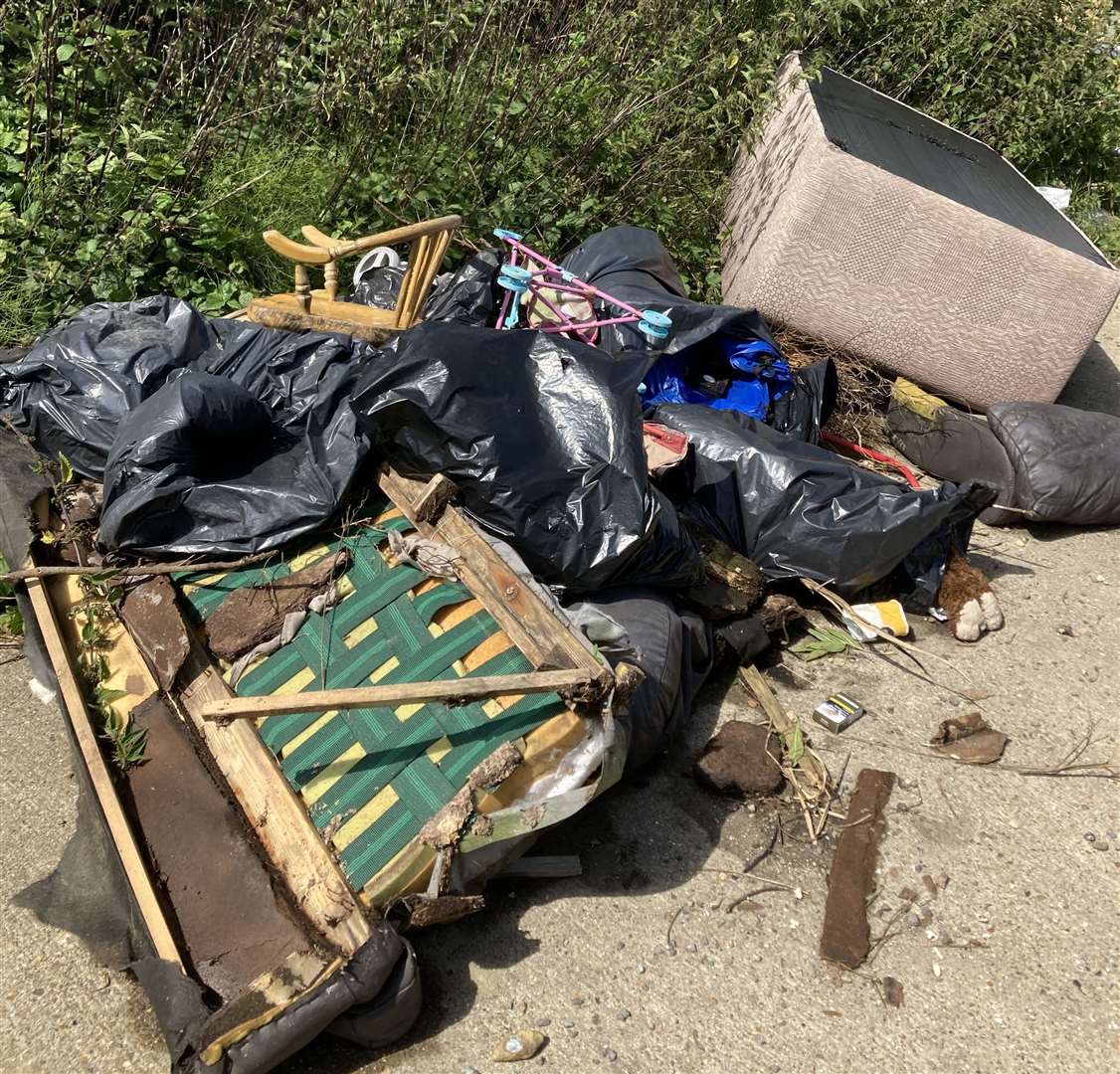 The rubbish left at Whitfield. Picture: Dover District Council