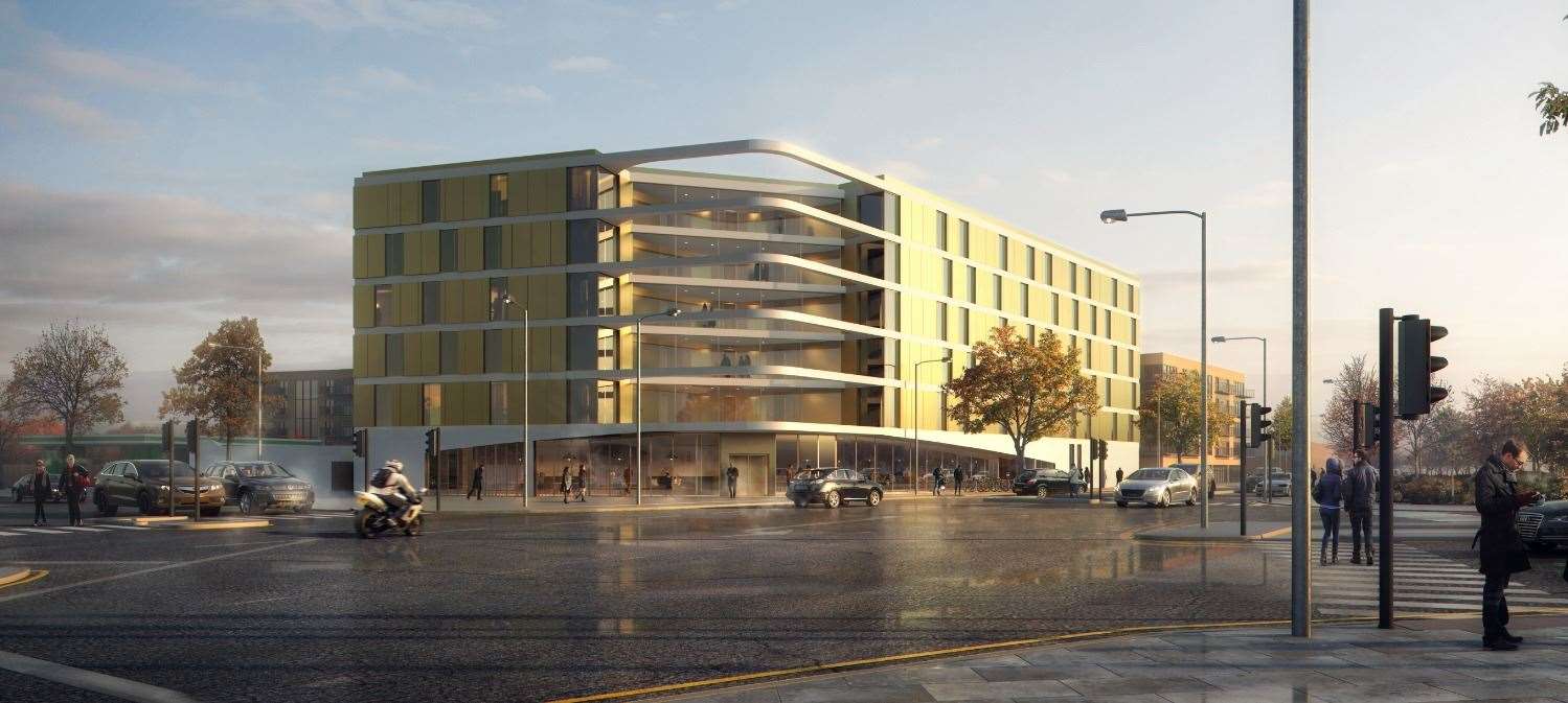 An artist's impression of the completed hotel