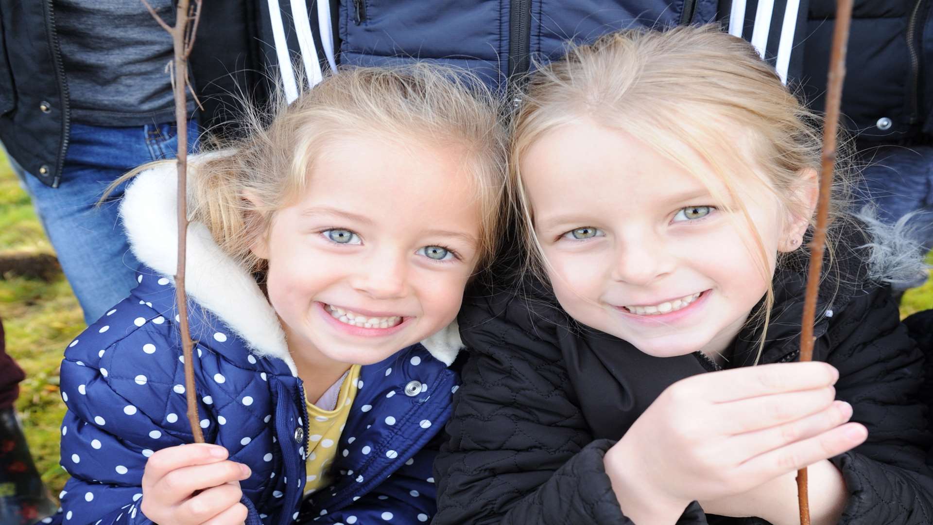 Sutton at Hone Primary School, Church Road. Tree planting. L-R: Poppy and Jessica (both 6)