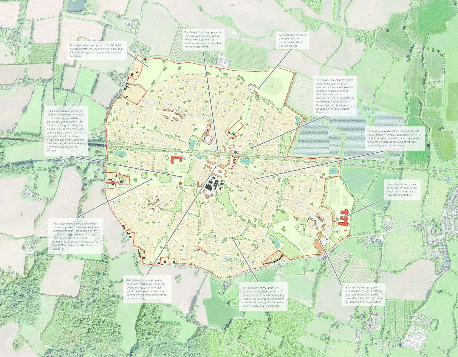 The "masterplan" for the Tudeley Garden Village