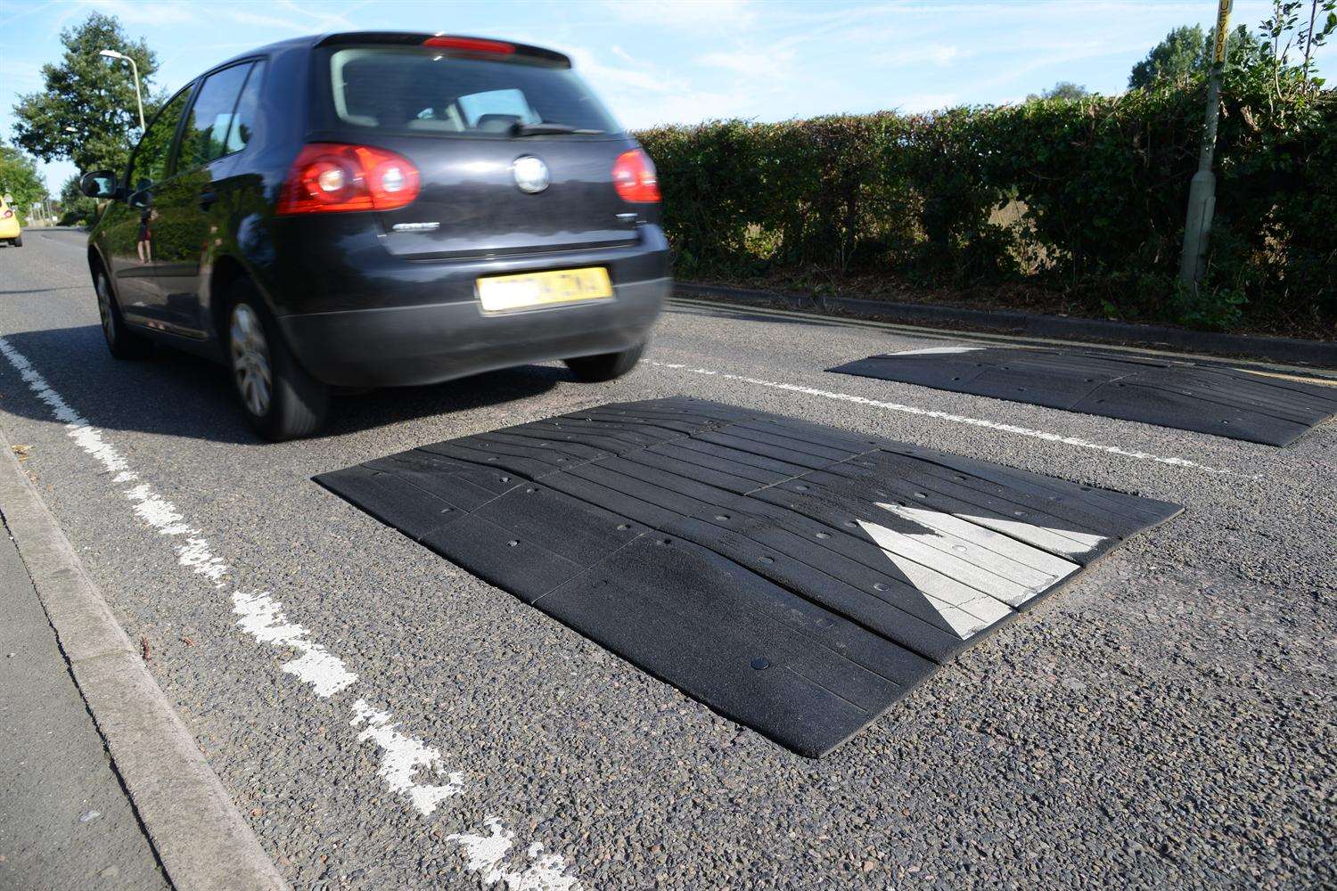 Speed bumps on Ulley Road, Kennington, Ashford