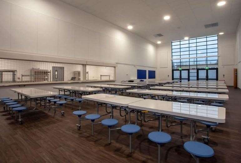 The grammar school's new dining area